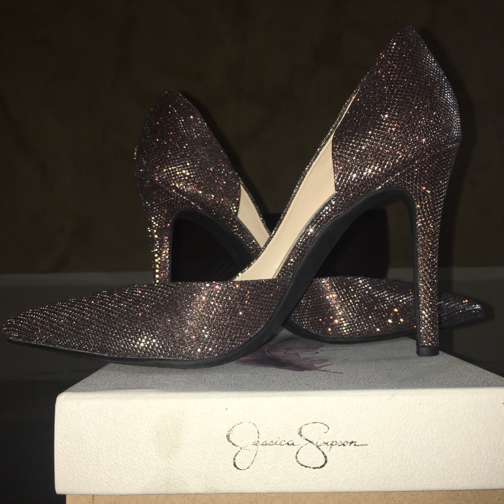 Jessica Simpson Bronze Metallic Heels